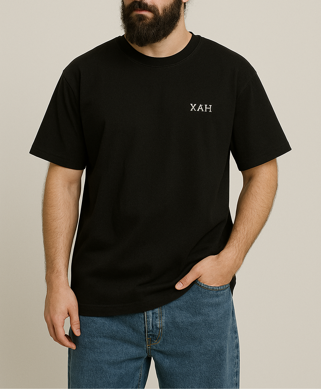 Unisex Oversize Siyah Tişört